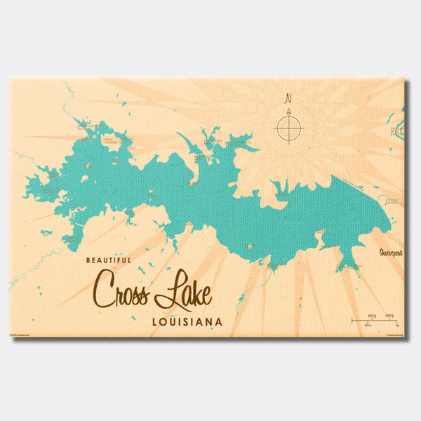 Cross Lake Louisiana, Canvas Print