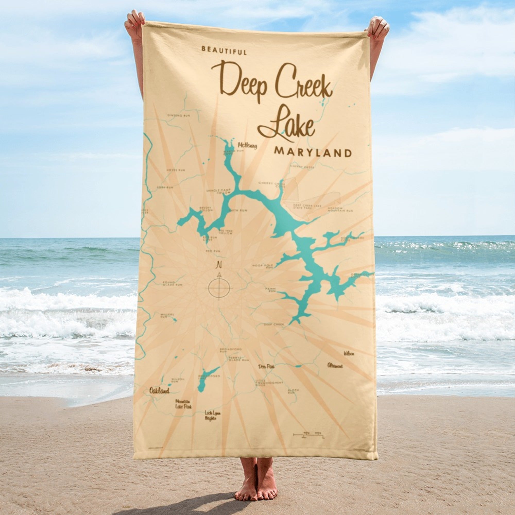 Deep Creek Lake Maryland Beach Towel