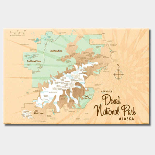 Denali National Park Alaska, Canvas Print