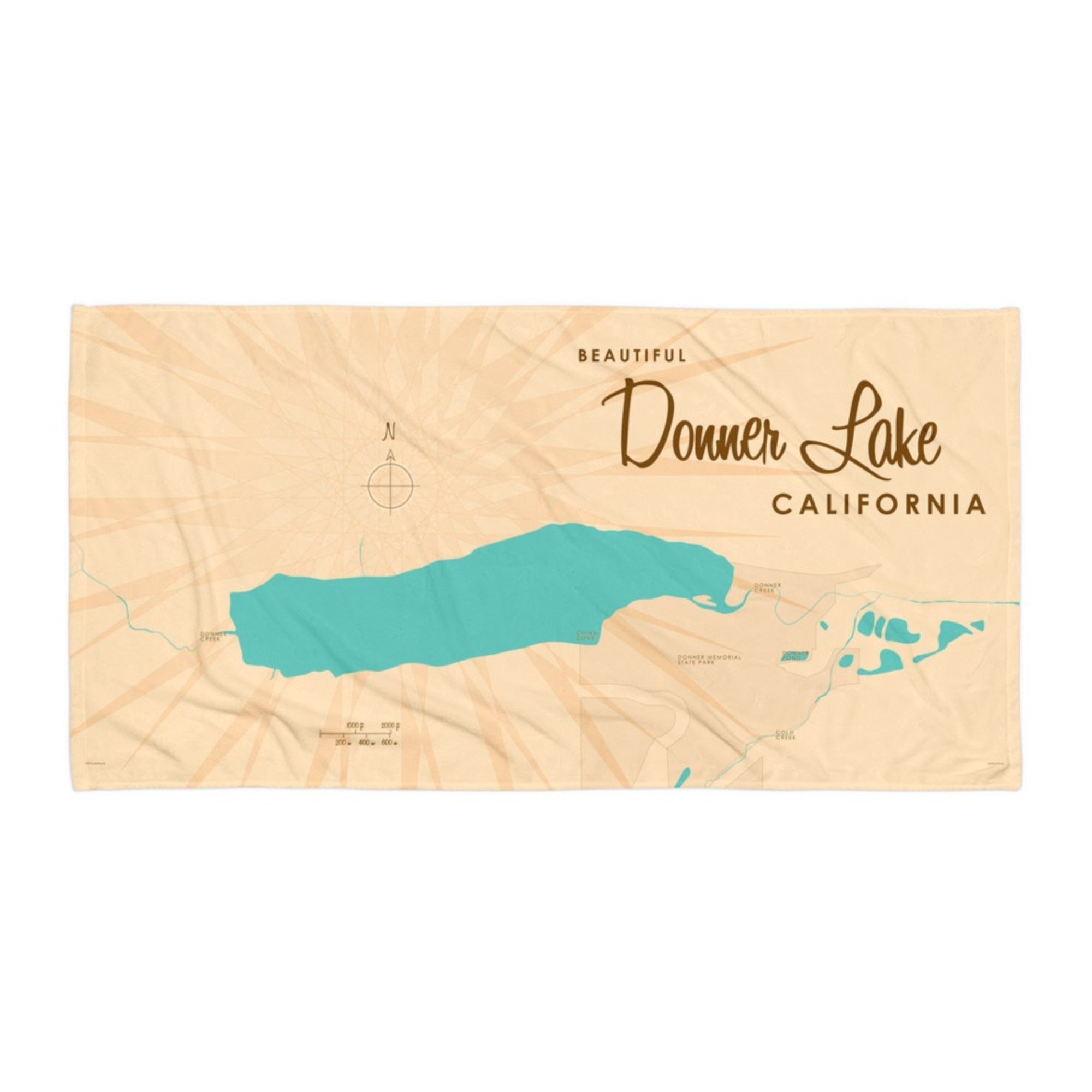 Donner Lake California Beach Towel