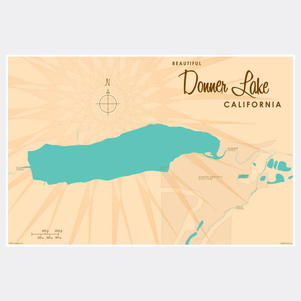Donner Lake California, Paper Print
