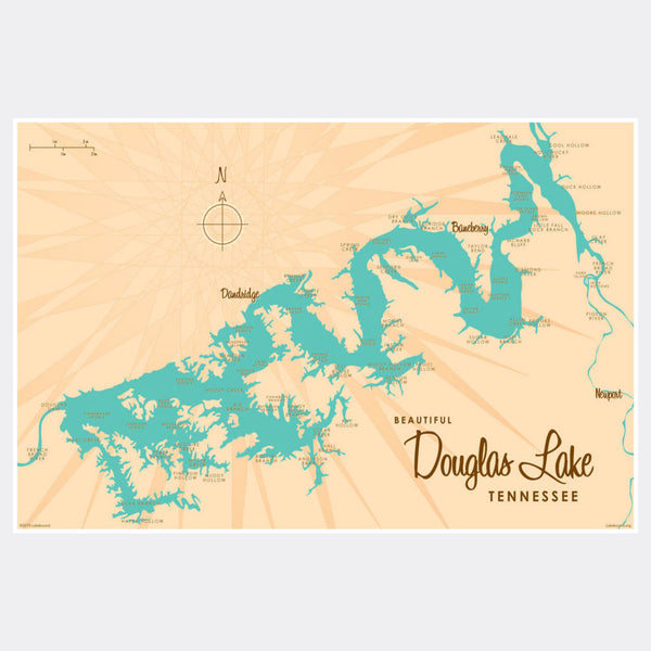 Douglas Lake Tennessee, Paper Print