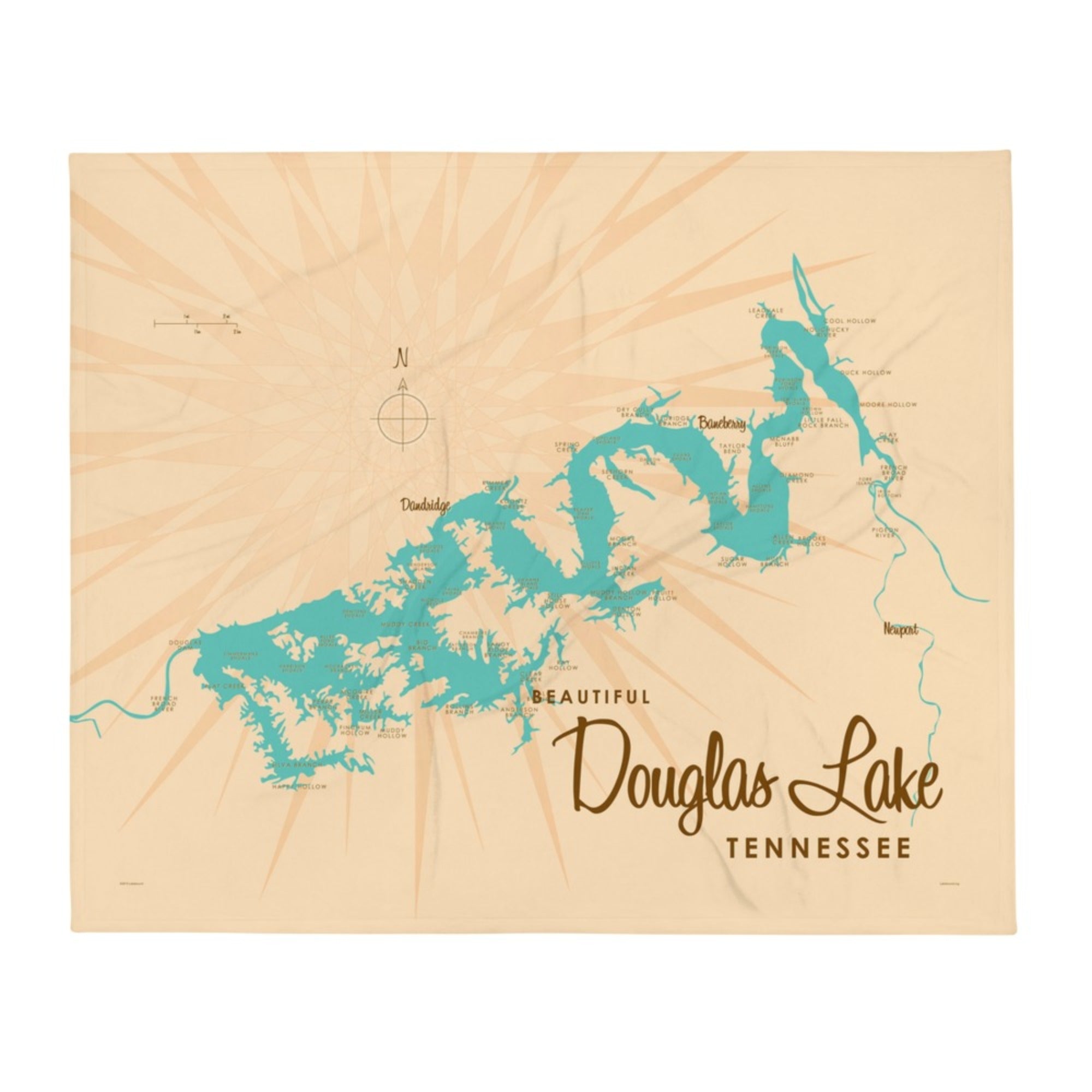 Douglas Lake Tennessee Throw Blanket