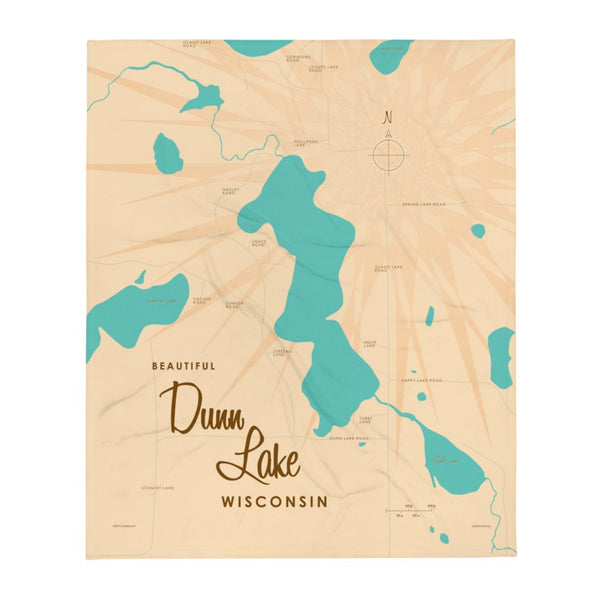 Dunn Lake Wisconsin Throw Blanket
