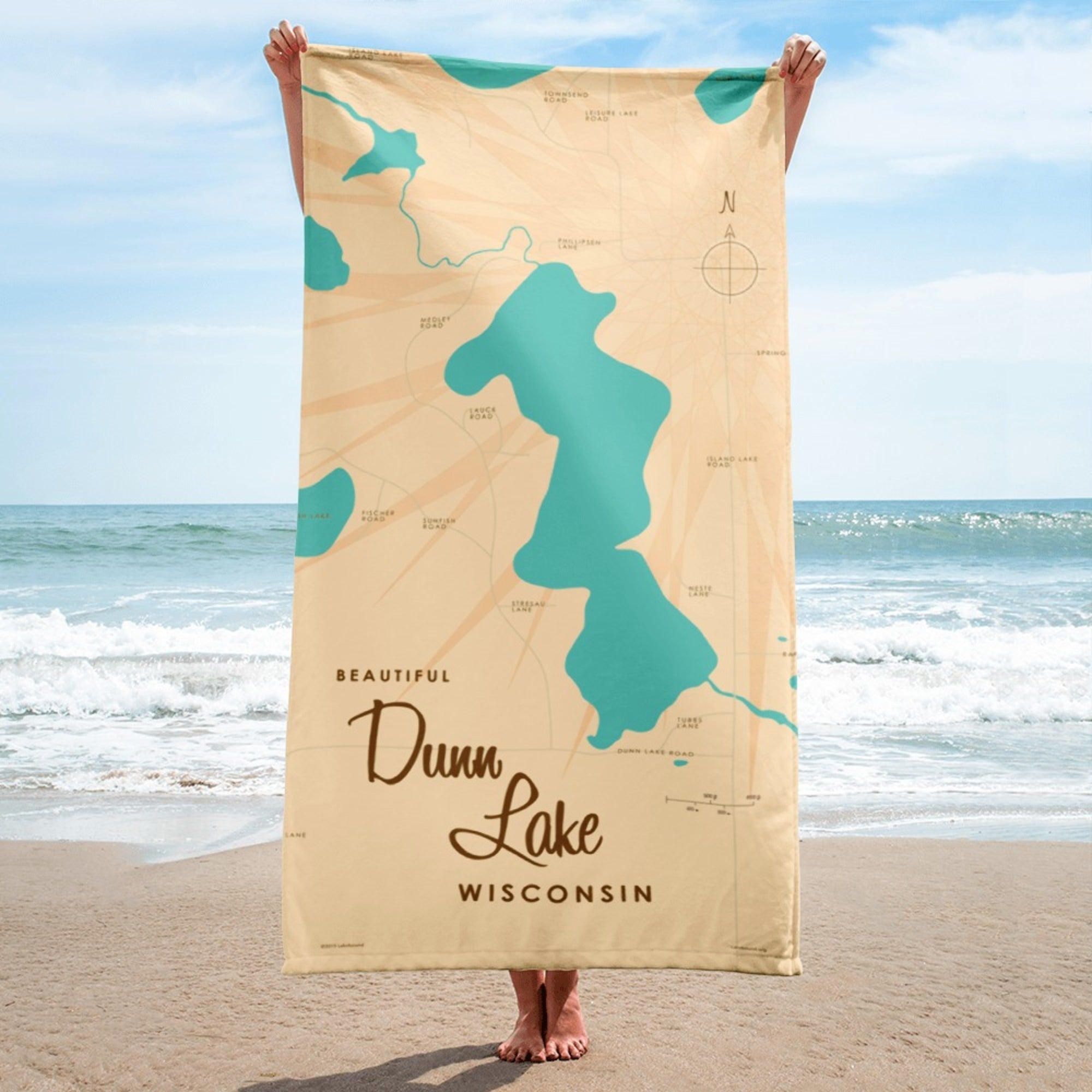 Dunn Lake Wisconsin Beach Towel