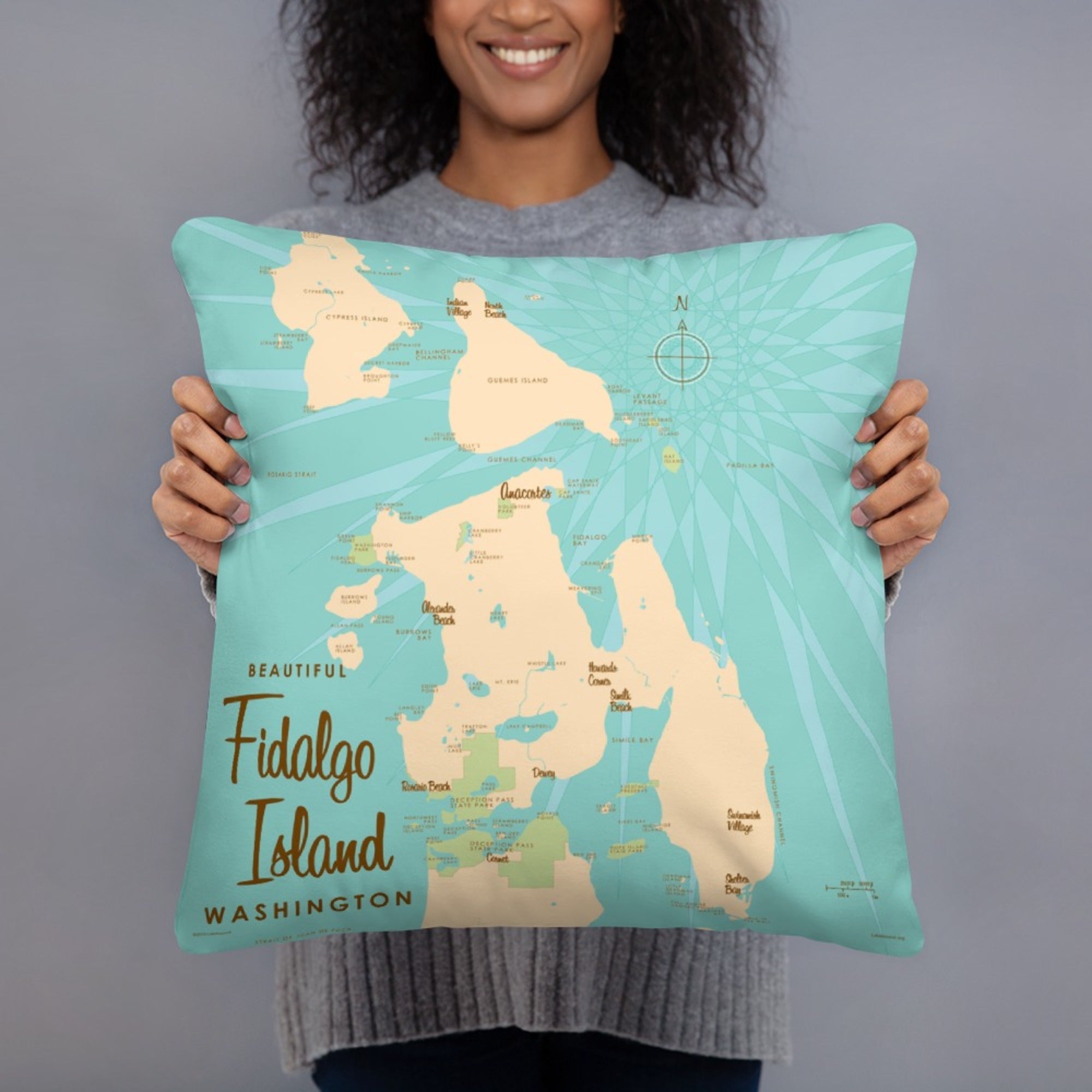 Fidalgo Island Washington Pillow