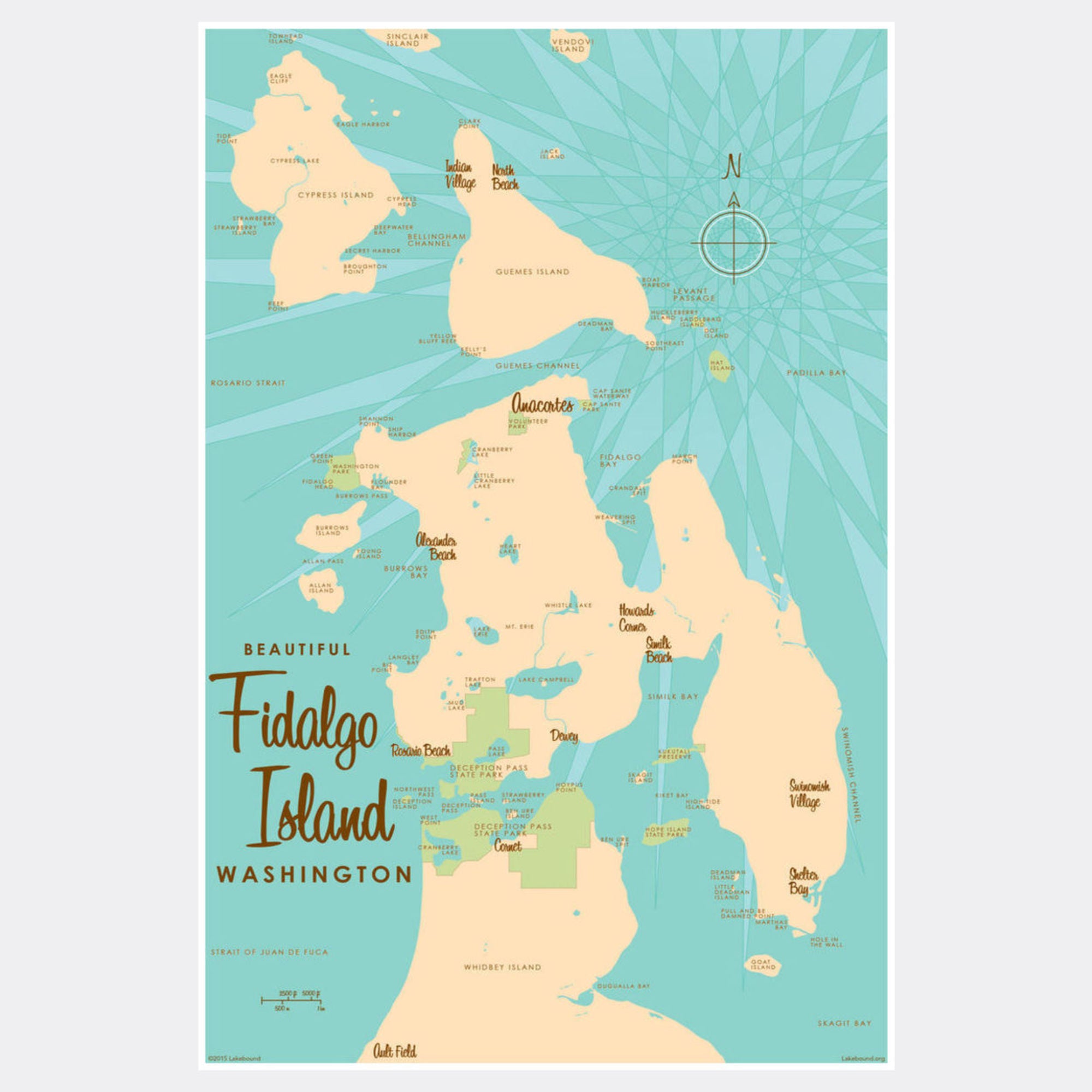 Fidalgo Island Washington, Paper Print