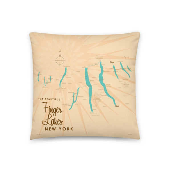 Finger Lakes New York Pillow