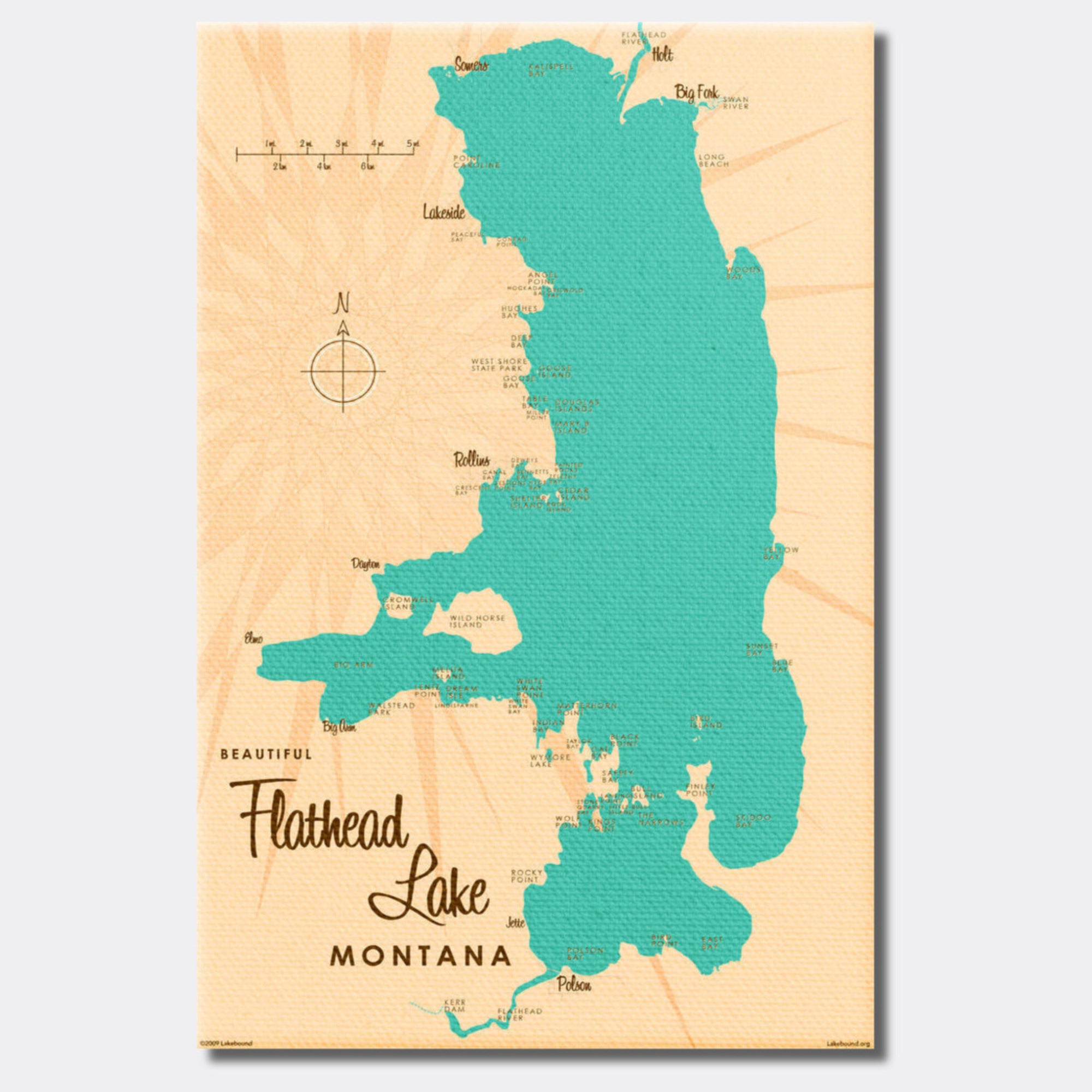 Flathead Lake Montana, Canvas Print