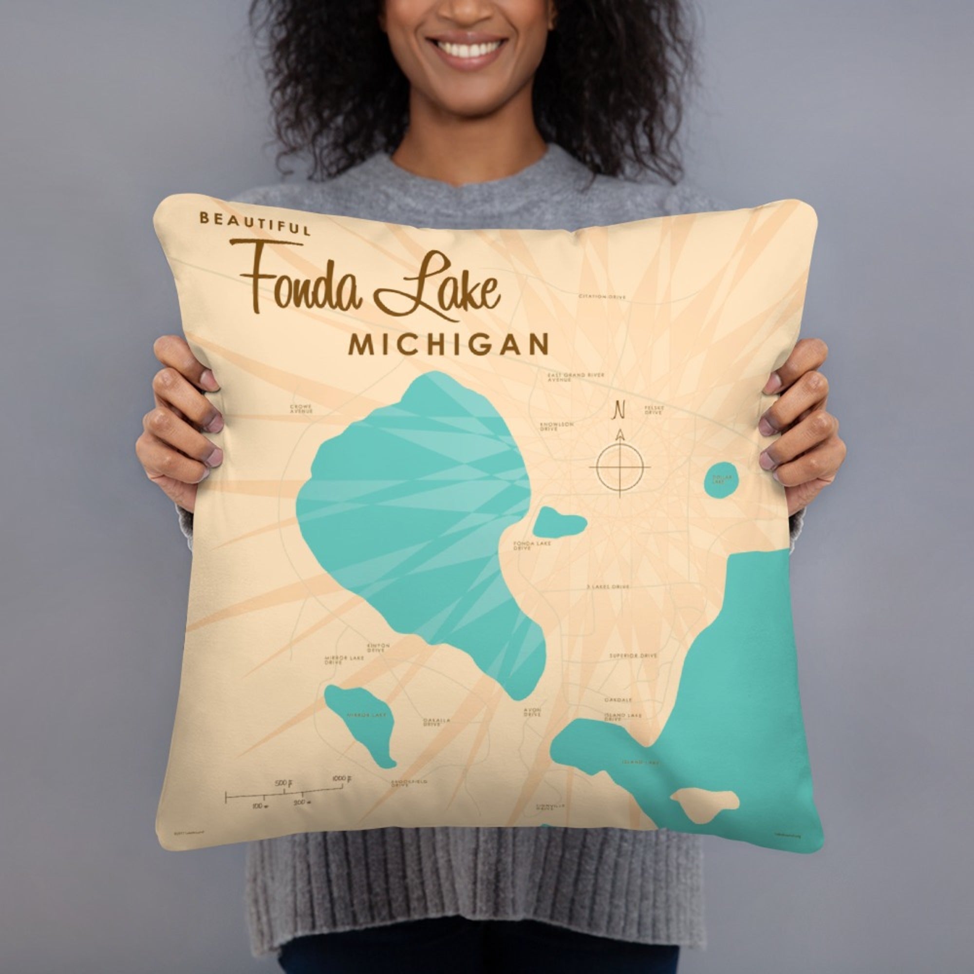 Fonda Lake Michigan Pillow