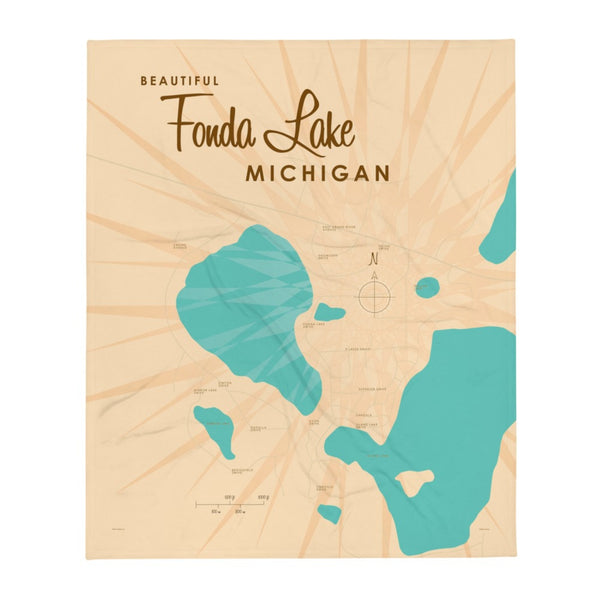 Fonda Lake Michigan Throw Blanket