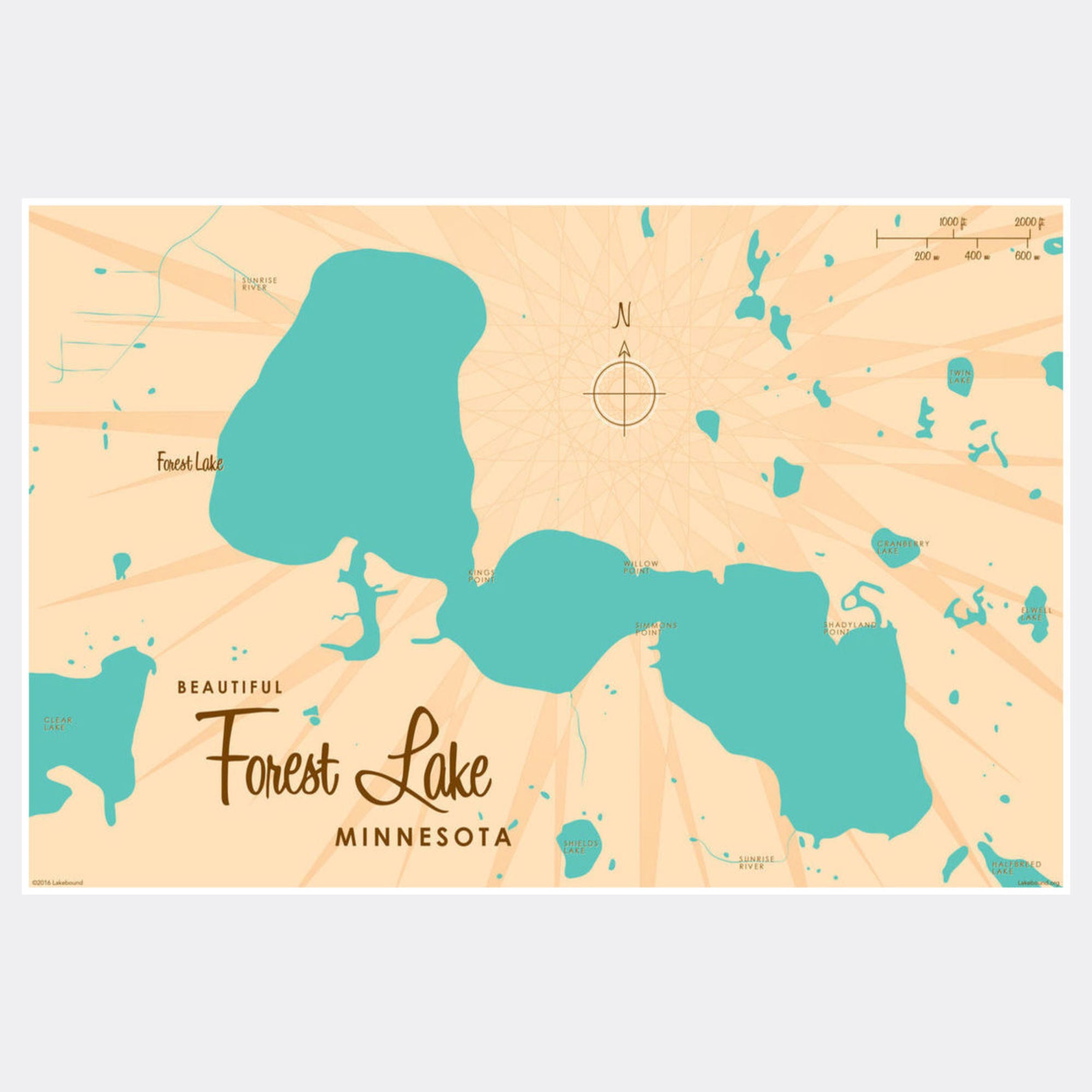 Forest Lake Minnesota, Paper Print