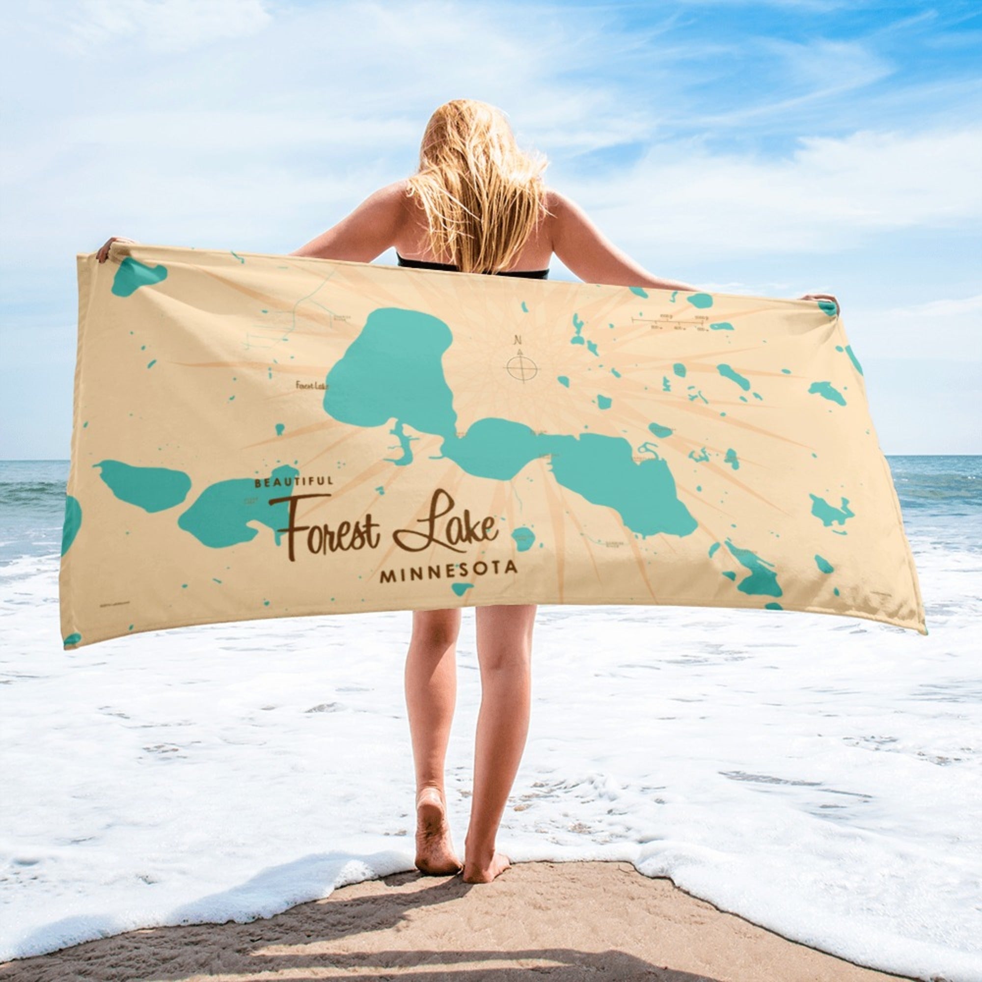 Forest Lake Minnesota Beach Towel