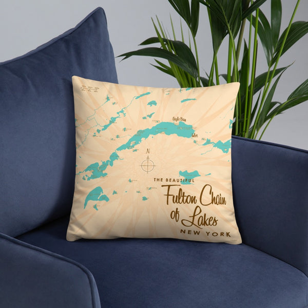 Fulton Chain of Lakes New York Pillow