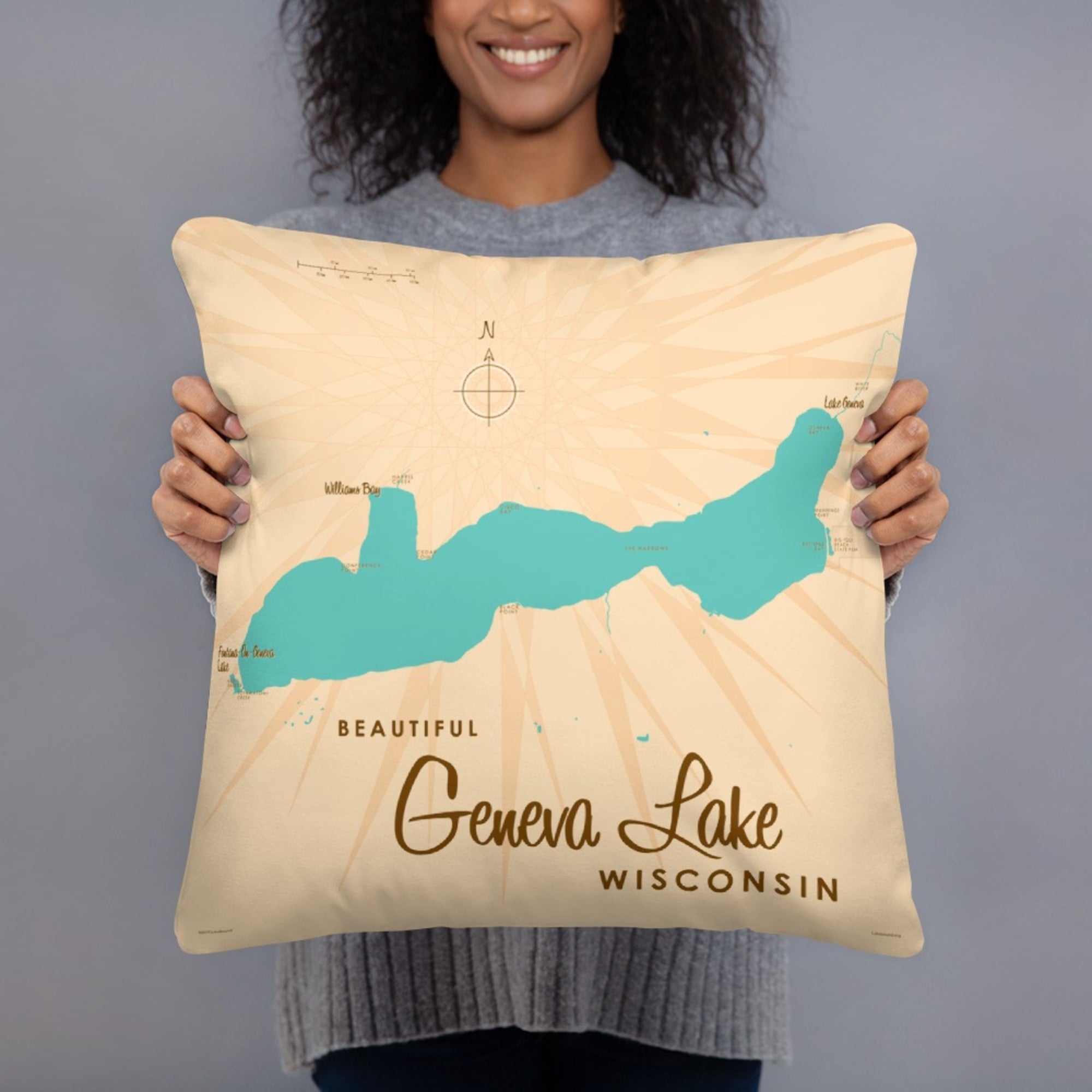 Geneva Lake Wisconsin Pillow