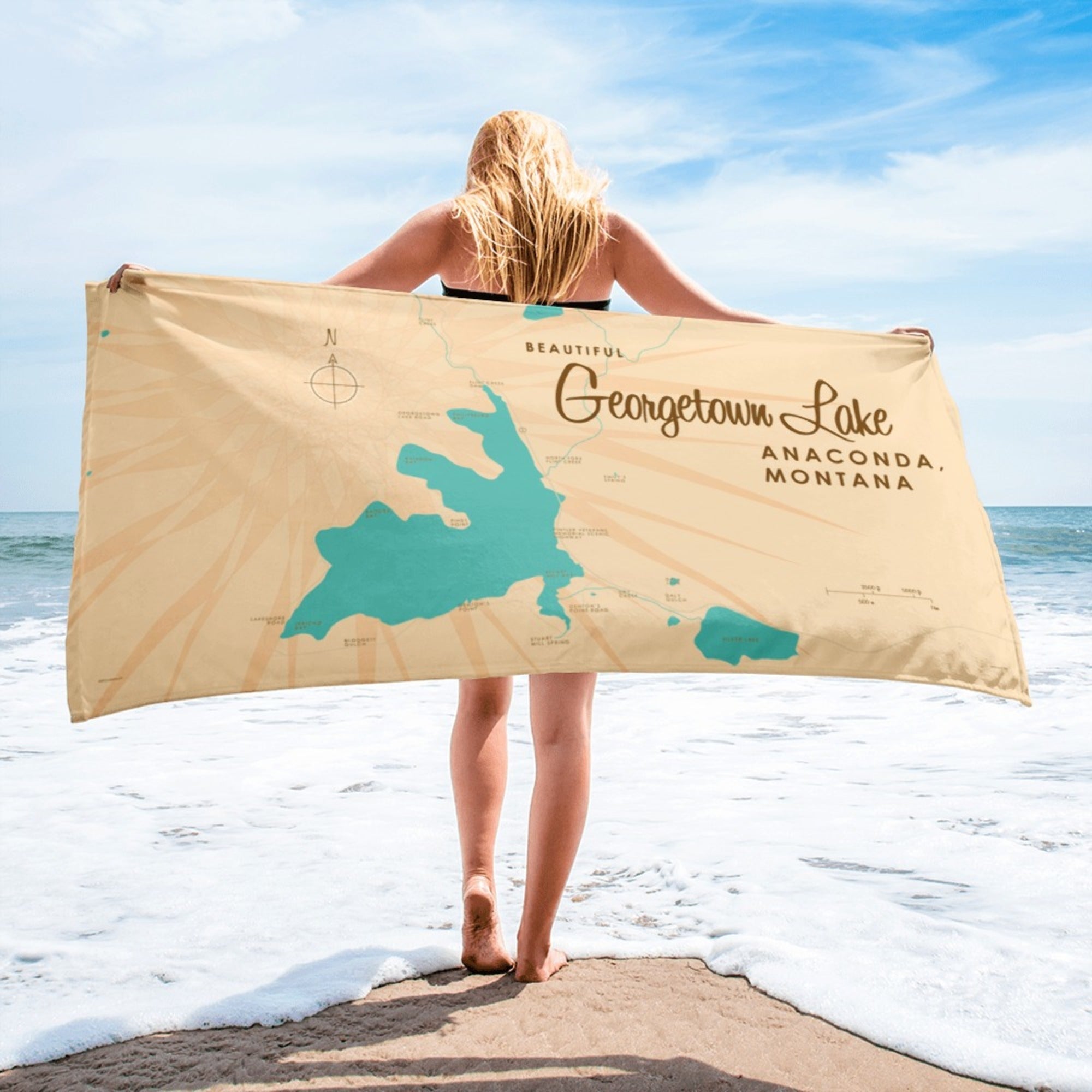 Georgetown Lake Montana Beach Towel