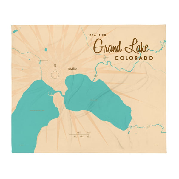Grand Lake Colorado Throw Blanket