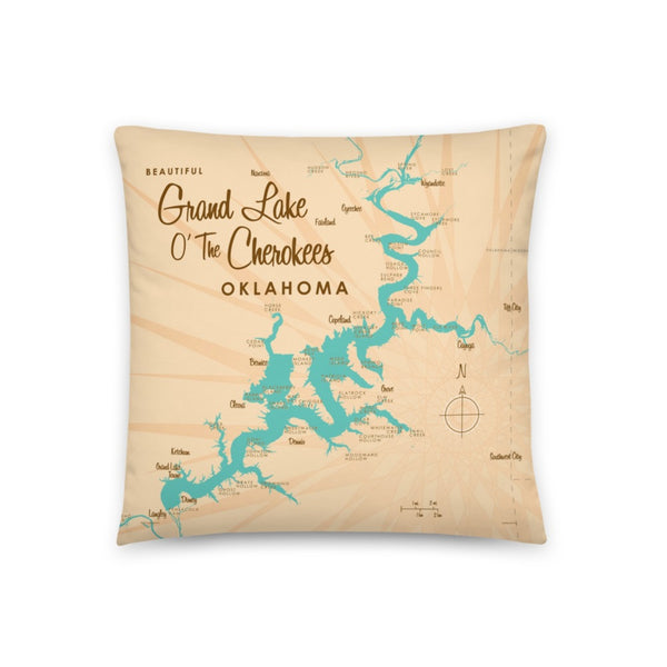 Grand Lake O' The Cherokees Oklahoma Pillow