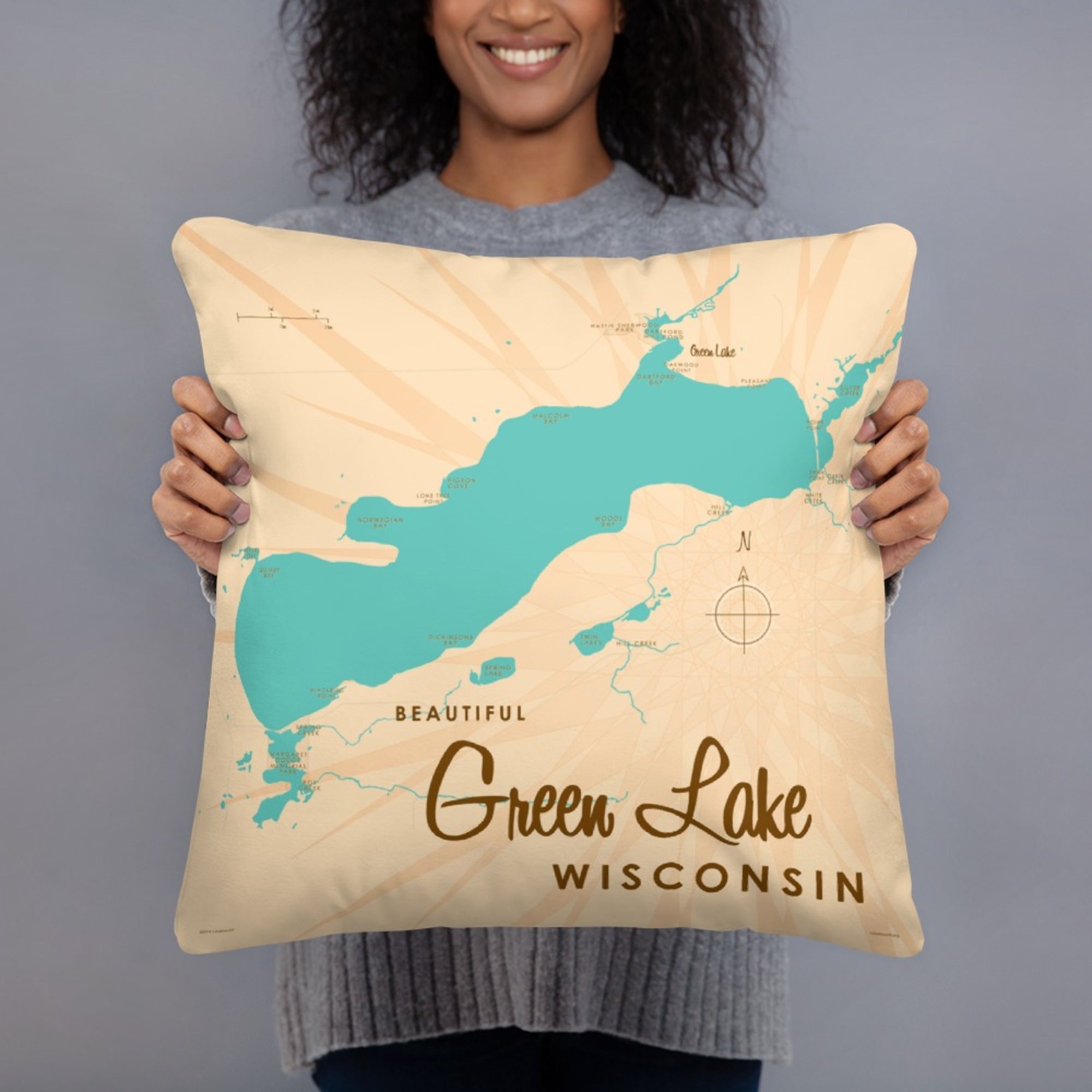 Green Lake Wisconsin Pillow