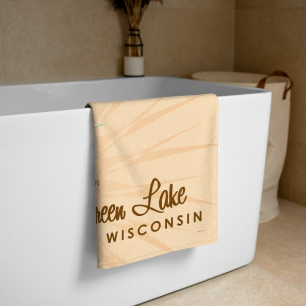 Green Lake Wisconsin Beach Towel