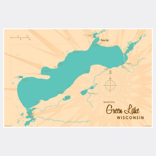 Green Lake Wisconsin, Paper Print