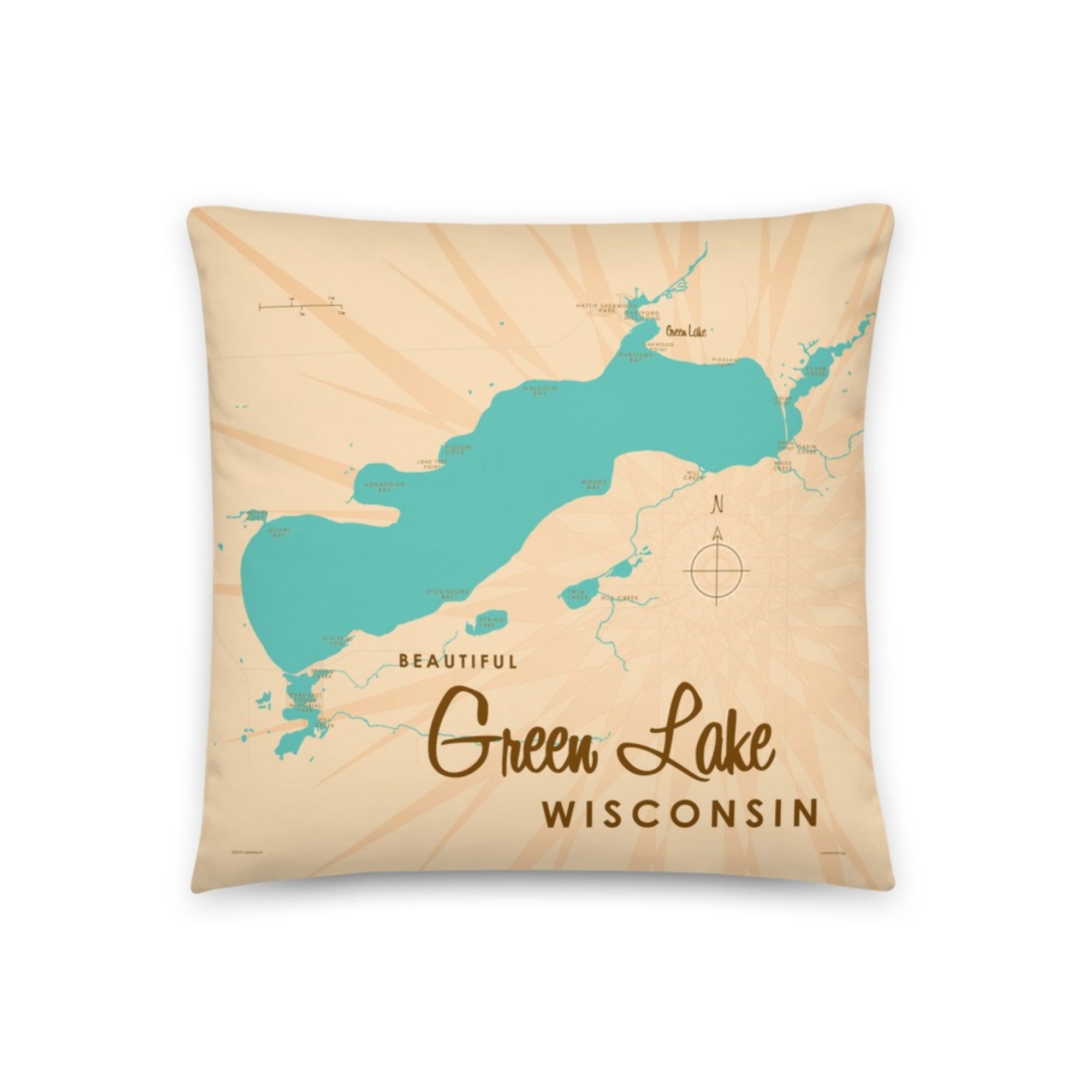 Green Lake Wisconsin Pillow