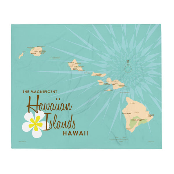 Hawaiian Islands Throw Blanket