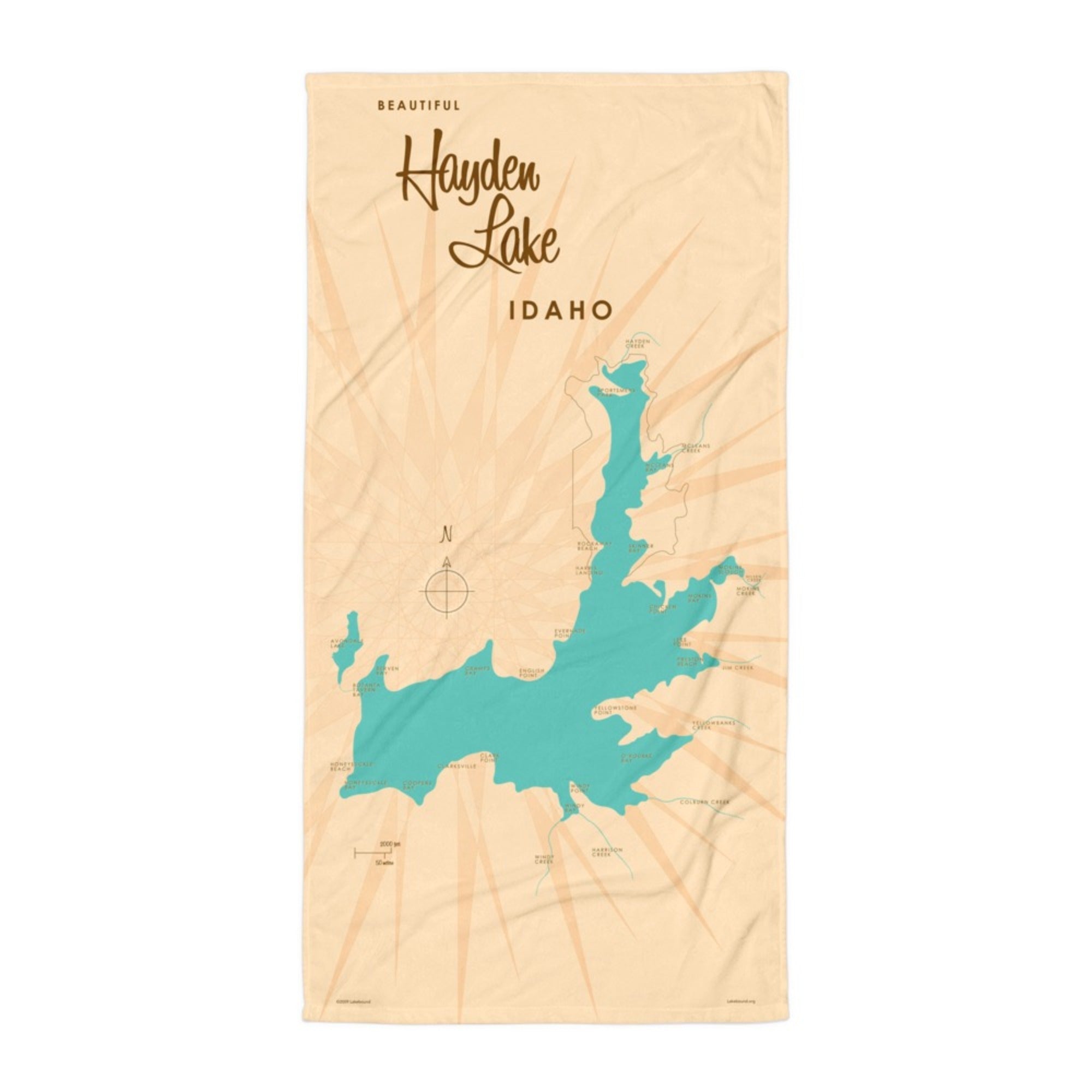 Hayden Lake Idaho Beach Towel