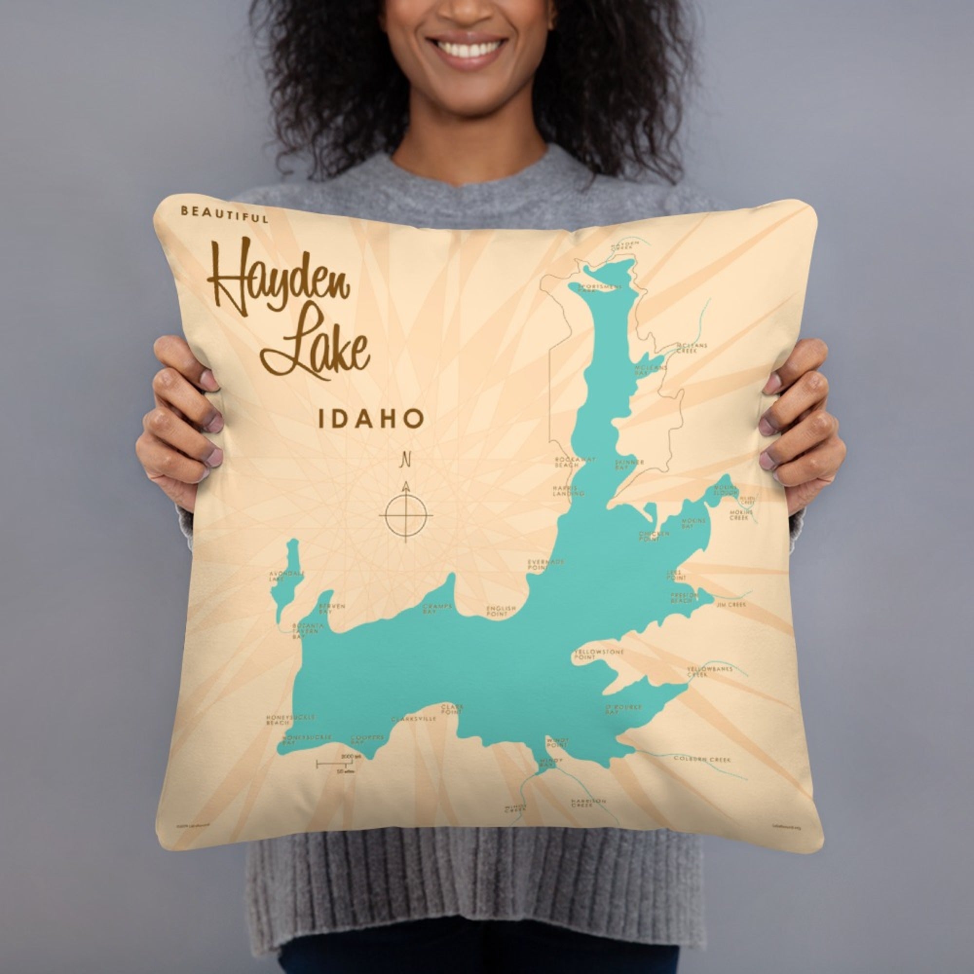 Hayden Lake Idaho Pillow