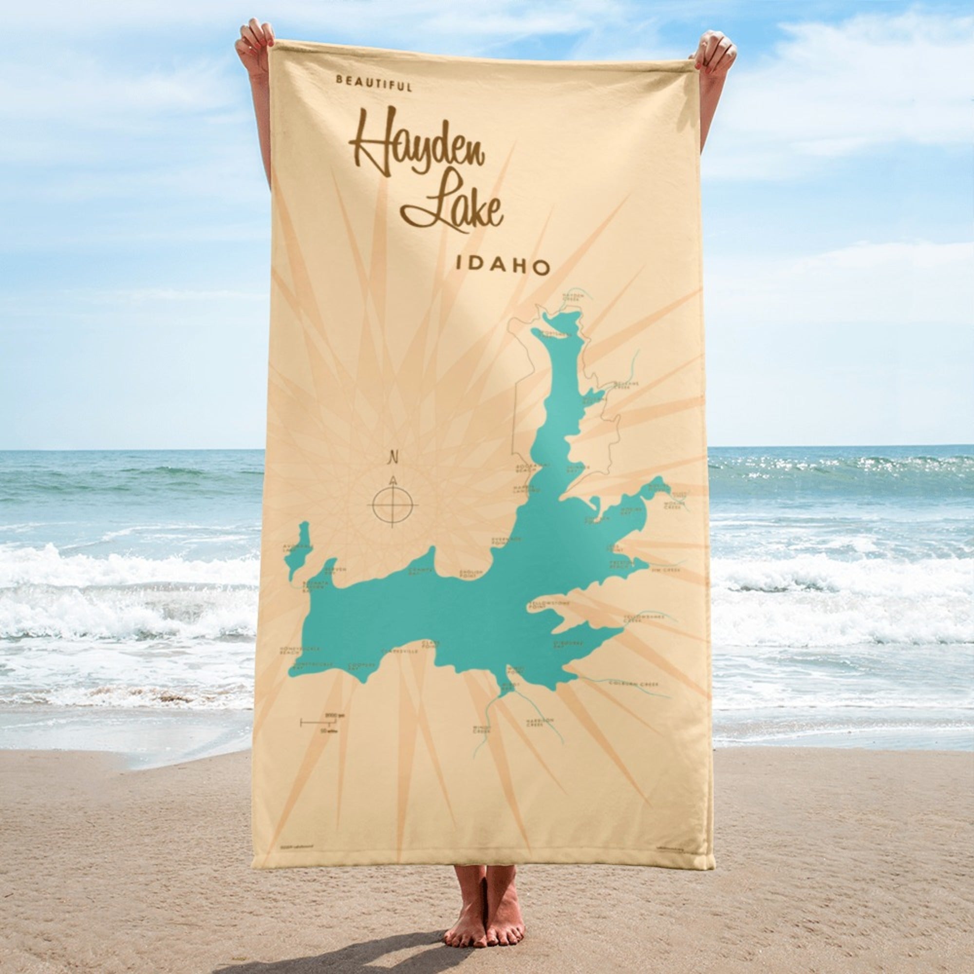 Hayden Lake Idaho Beach Towel