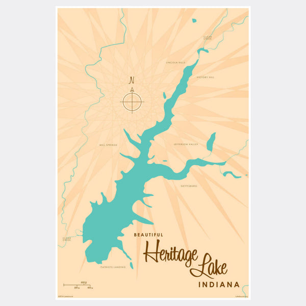 Heritage Lake Indiana, Paper Print