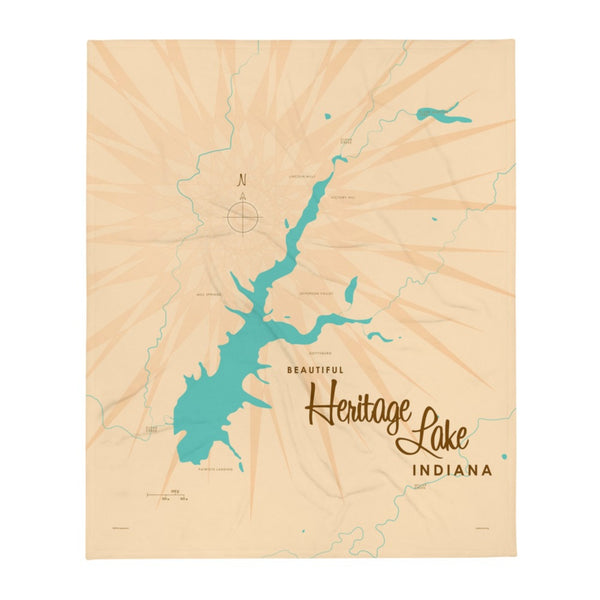 Heritage Lake Indiana Throw Blanket