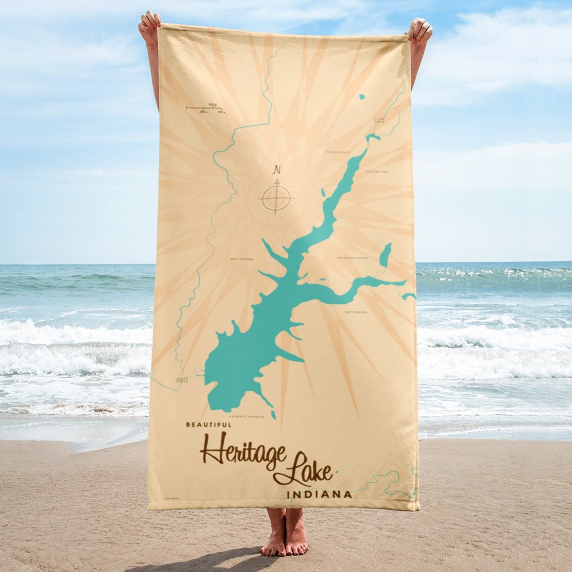 Heritage Lake Indiana Beach Towel