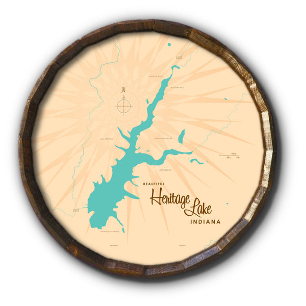 Heritage Lake Indiana, Barrel End Map Art