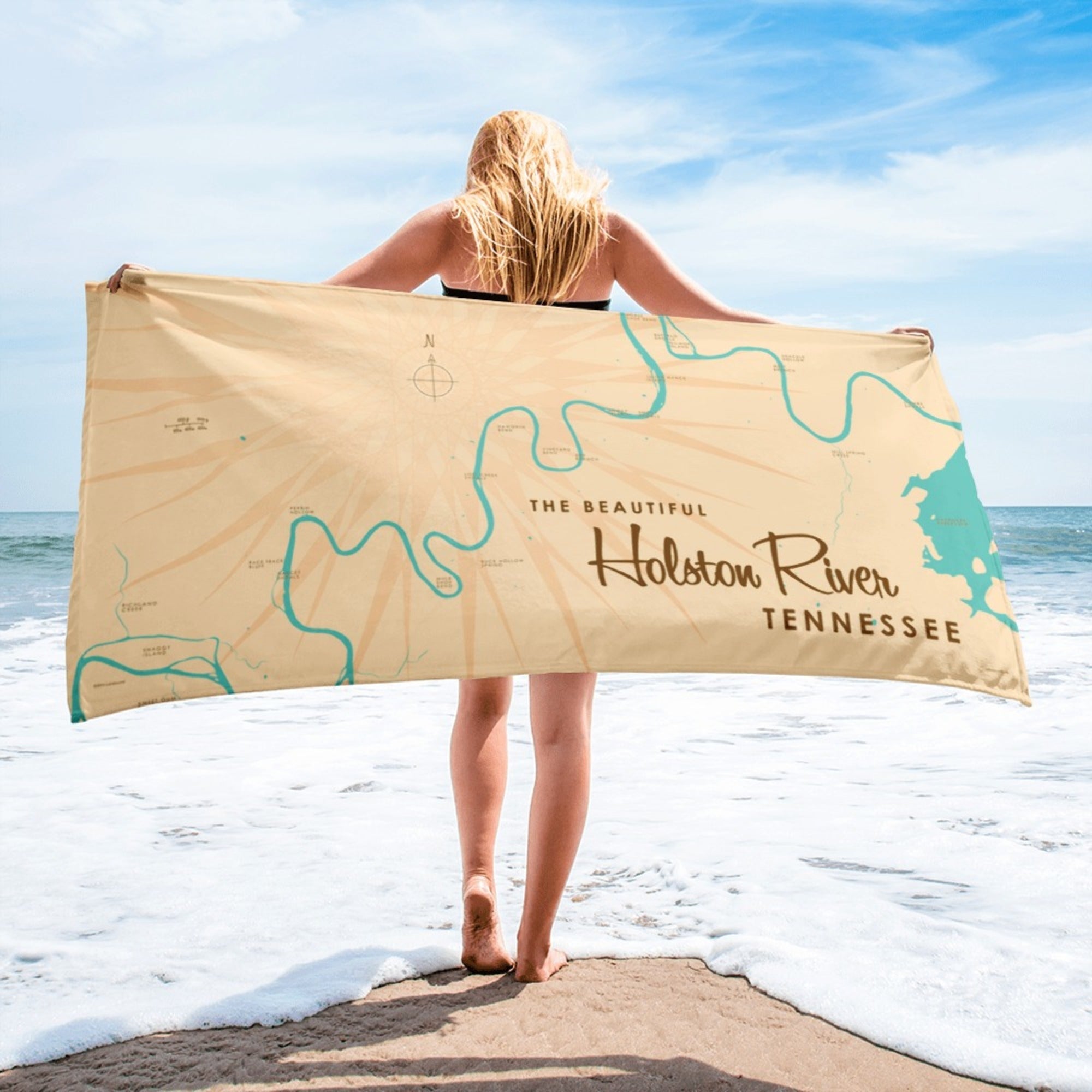Holston River Tennessee Beach Towel