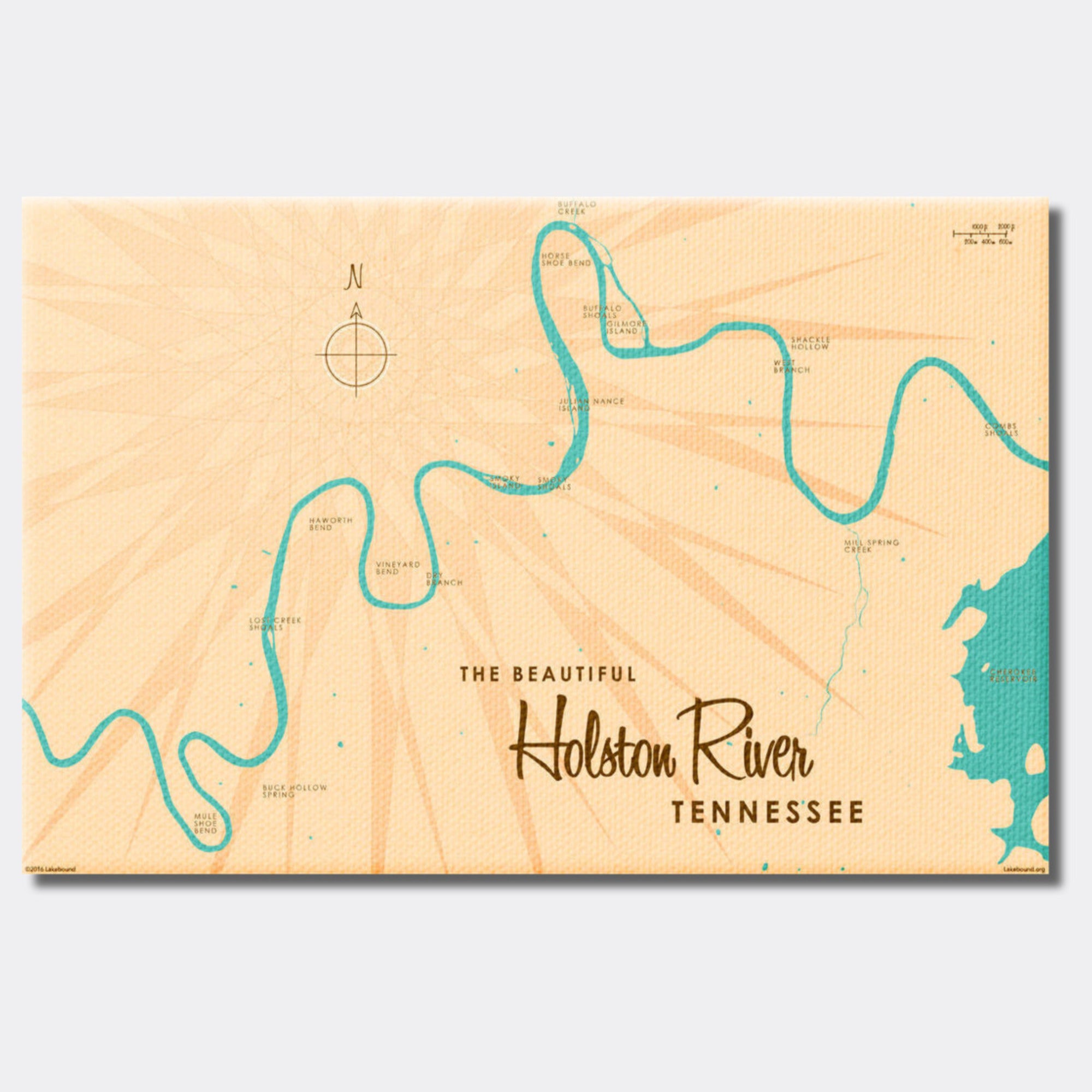 Holston River Tennessee, Canvas Print