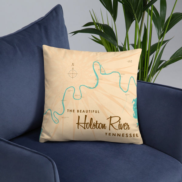 Holston River Tennessee Pillow