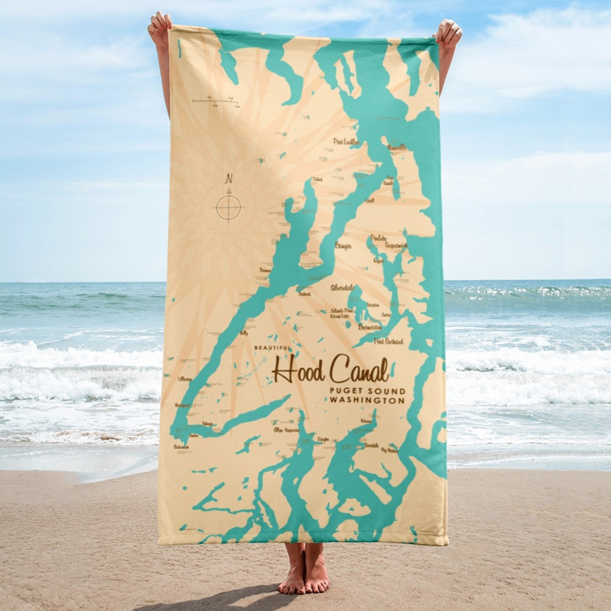 Hood Canal Washington Beach Towel