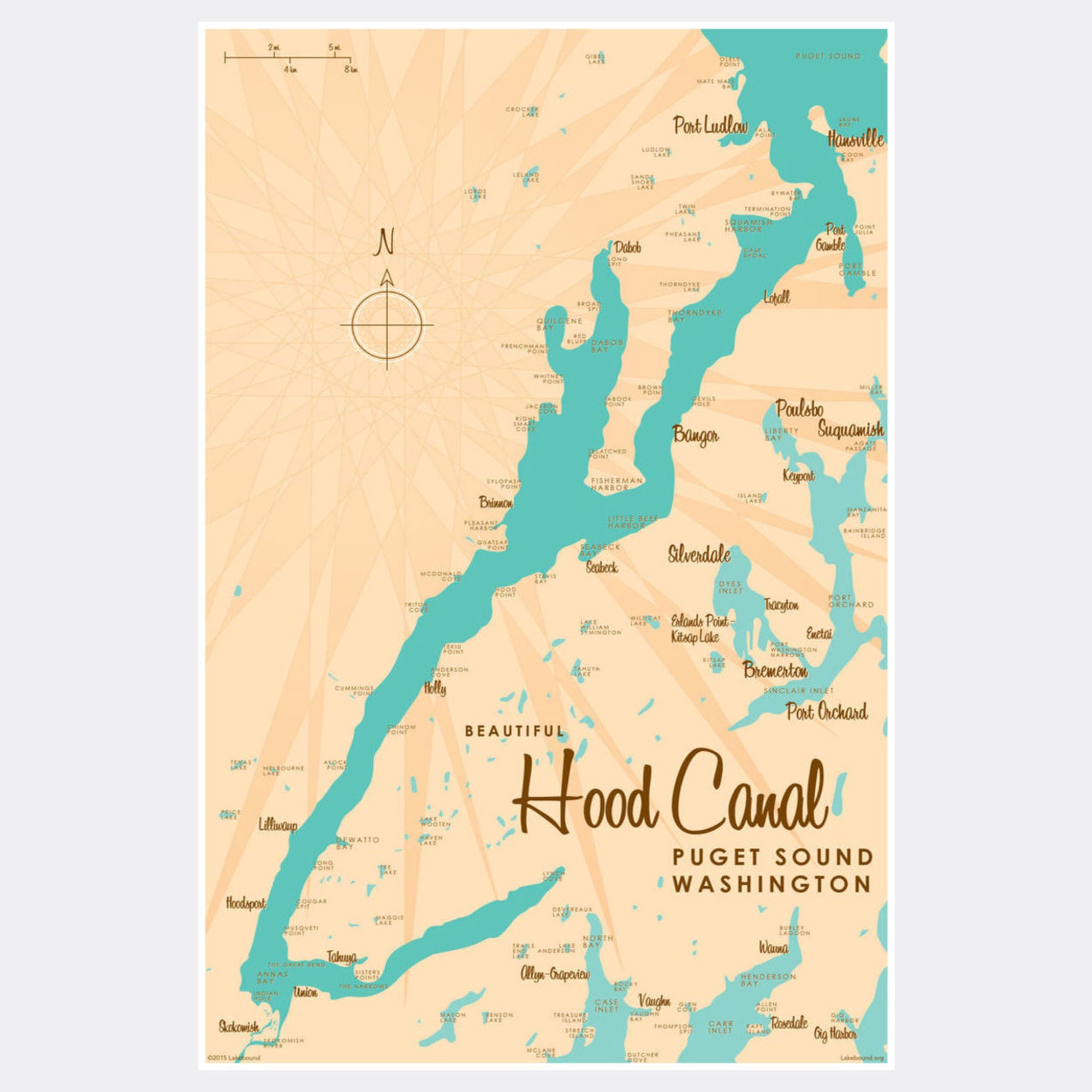 Hood Canal Washington, Paper Print