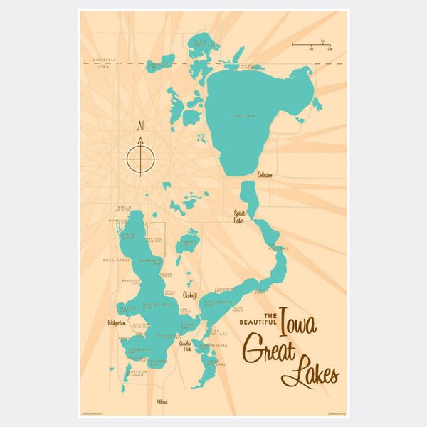 Iowa Great Lakes, Paper Print