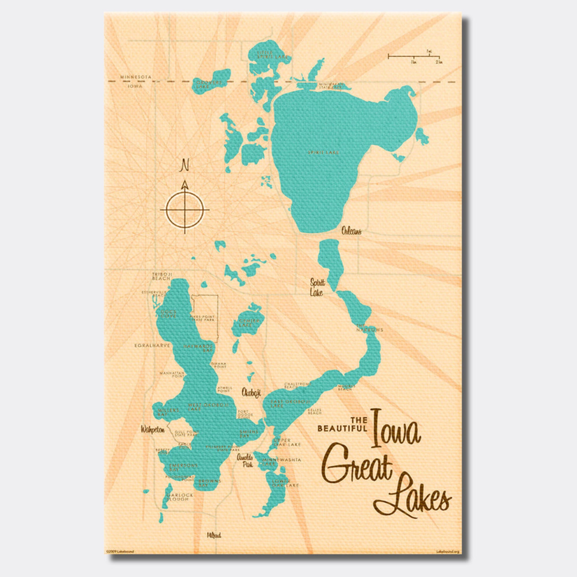 Iowa Great Lakes, Canvas Print