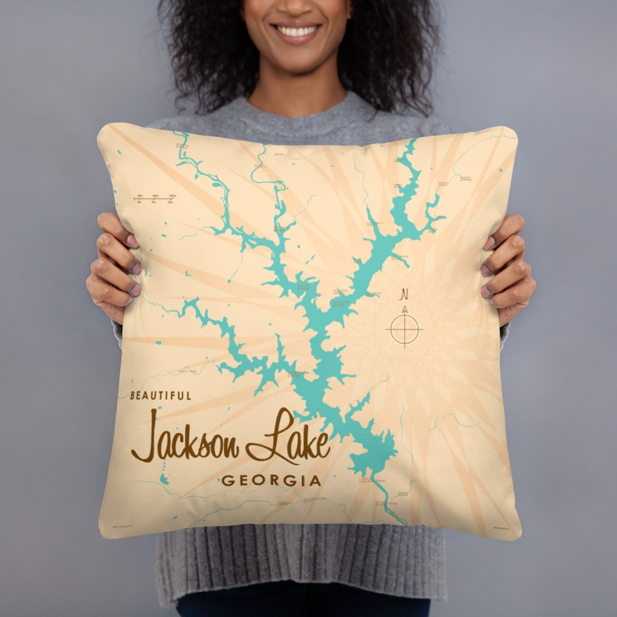 Jackson Lake Georgia Pillow