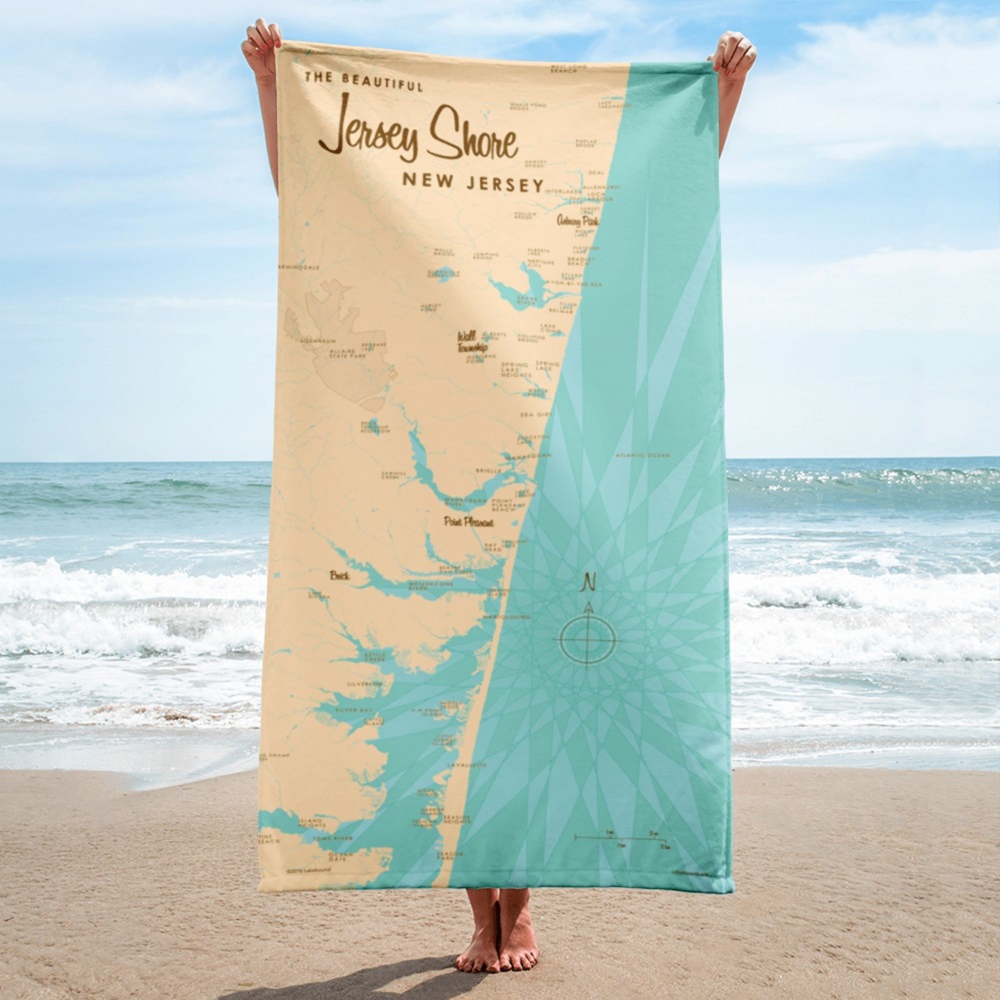 Jersey Shore New Jersey Beach Towel