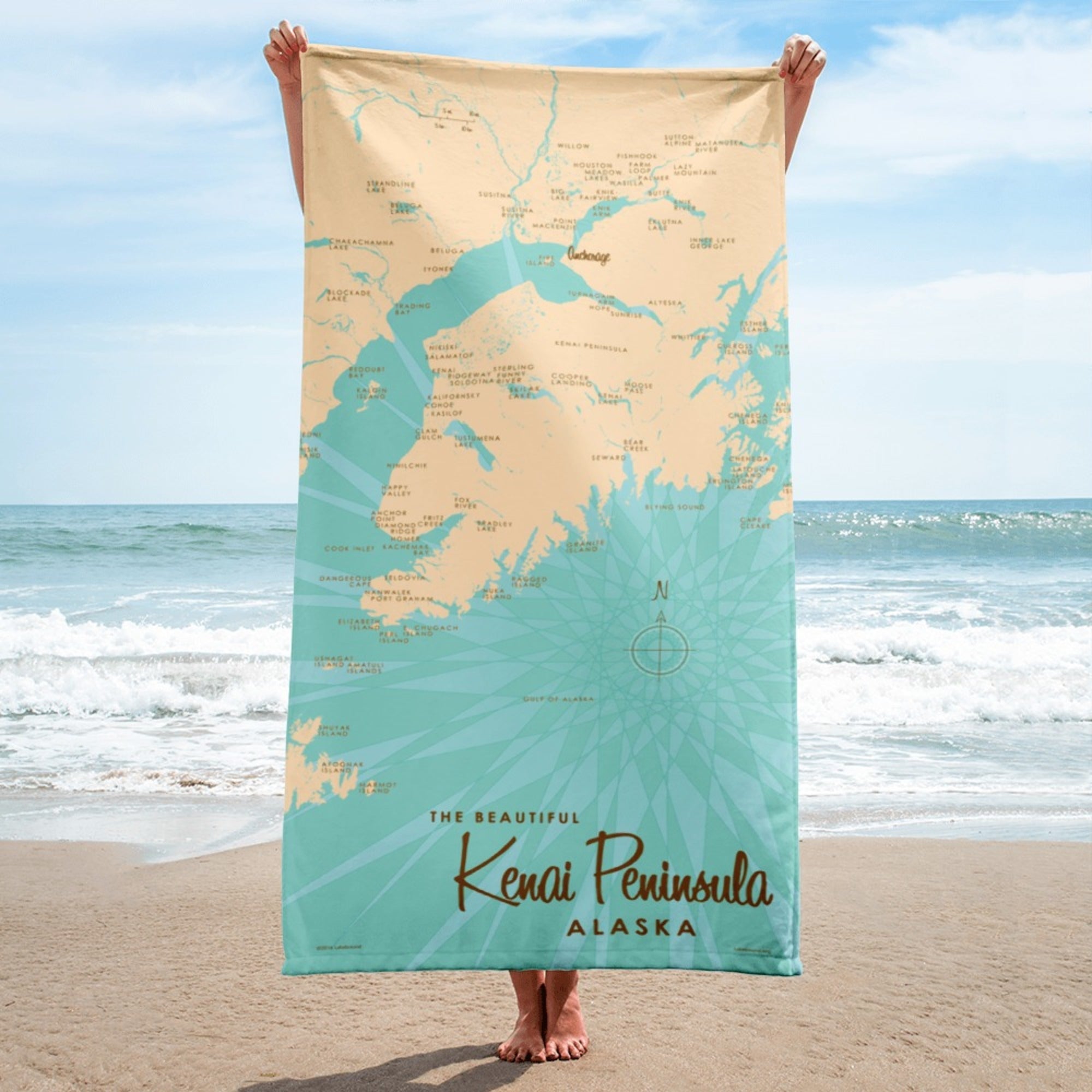 Kenai Peninsula Alaska Beach Towel