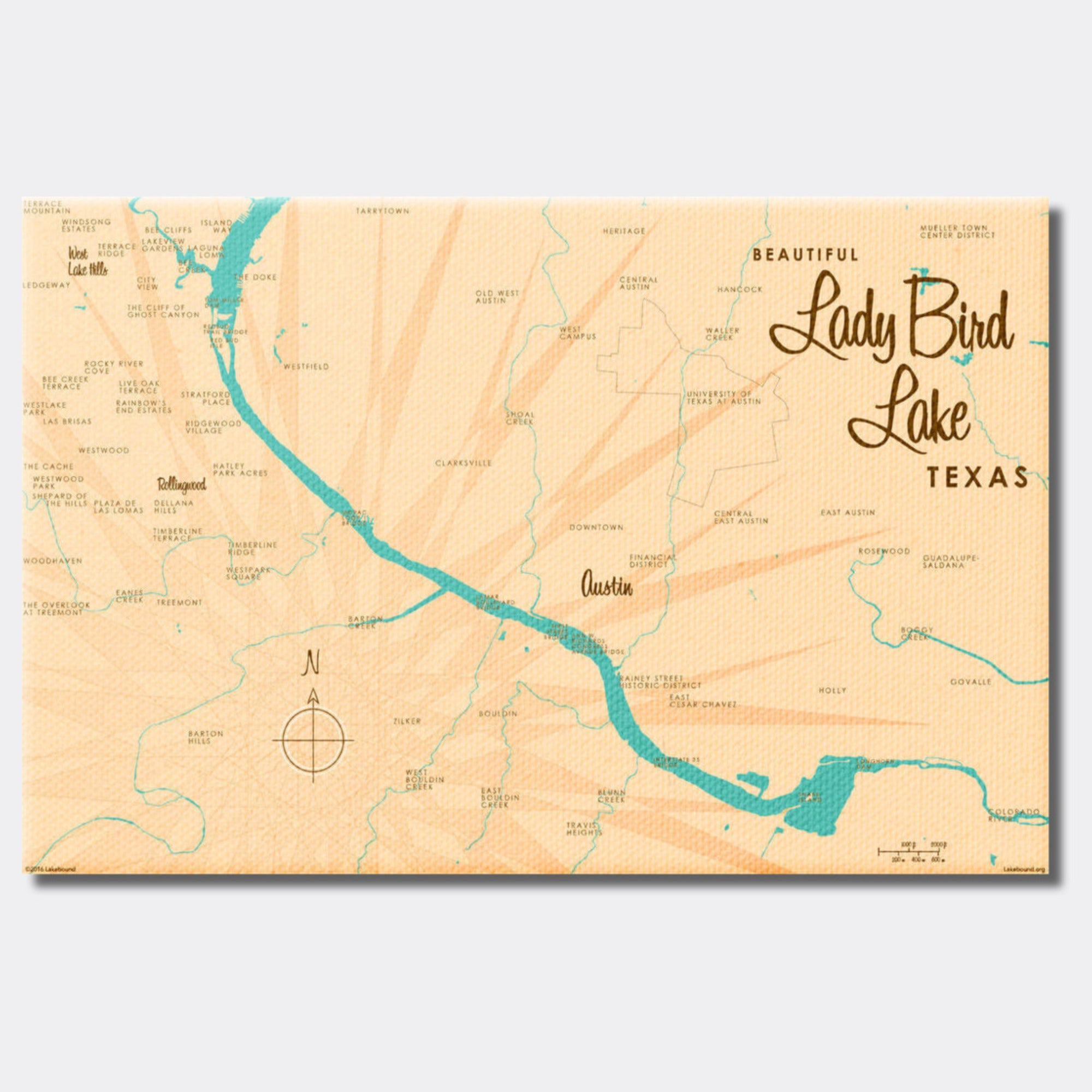 Lady Bird Lake Texas, Canvas Print