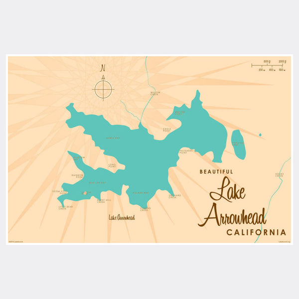 Lake Arrowhead California, Paper Print