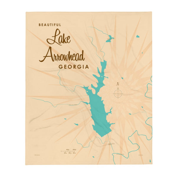 Lake Arrowhead Georgia Throw Blanket