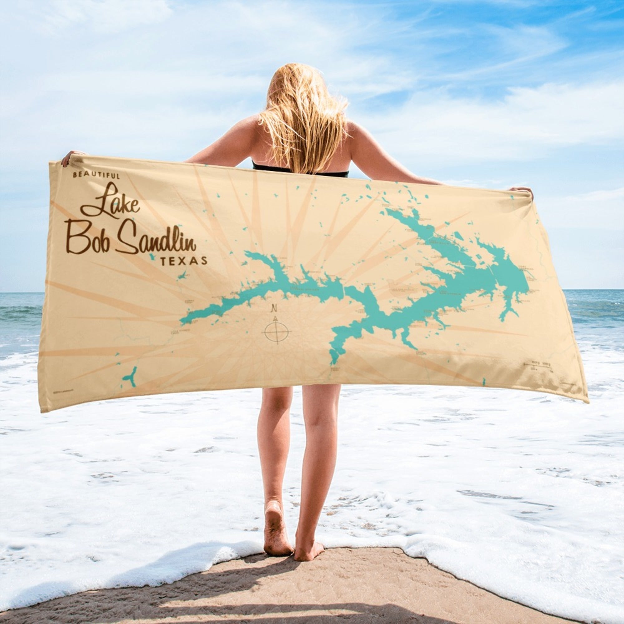 Lake Bob Sandlin Texas Beach Towel