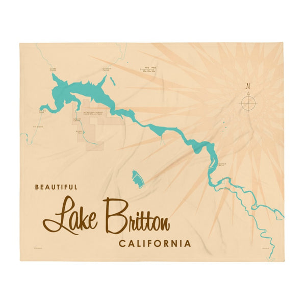 Lake Britton California Throw Blanket