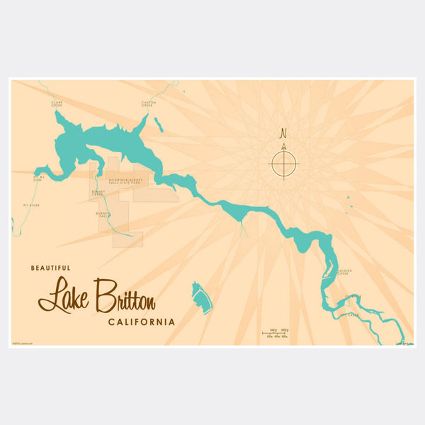 Lake Britton California, Paper Print